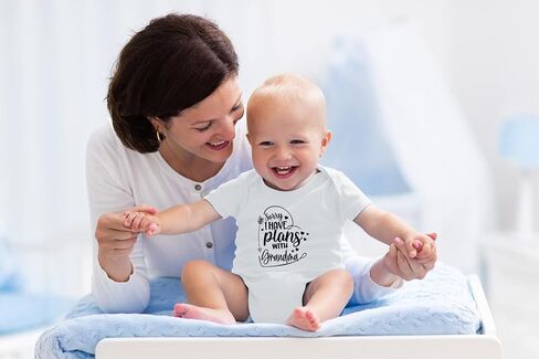 AW Fashions Sorry I Have Plans With Grandma Baby Bodysuit Funny Adorable Newborn Outfit Girl Boy Clothing in Saudi Arabia
