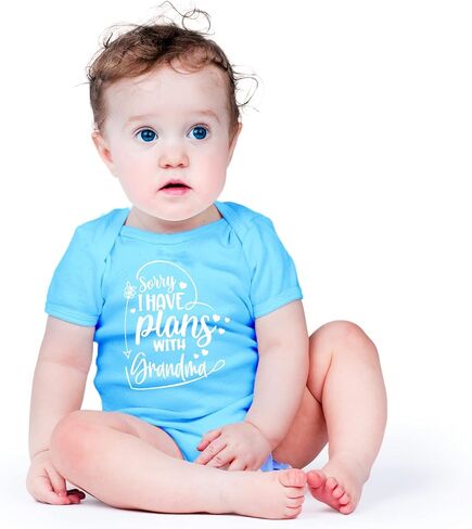 AW Fashions Sorry I Have Plans With Grandma Baby Bodysuit Funny Adorable Newborn Outfit Girl Boy Clothing in Saudi Arabia