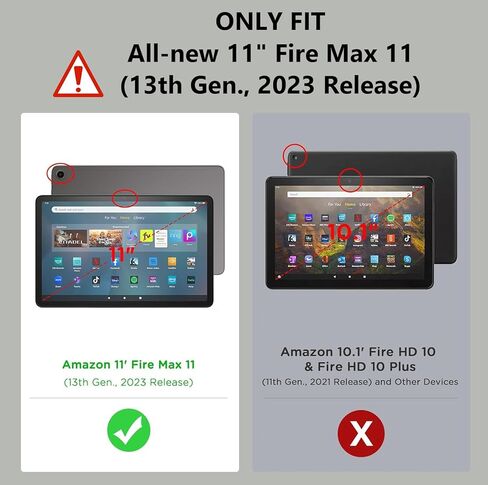 حافظة COO لجهاز Kindle Fire Max 11، غطاء كتب من جلد البولي يوريثان خفيف الوزن مع خاصية التنبيه/السكون التلقائي لجهاز Kindle Fire Max 11 2023، وردي in Kuwait