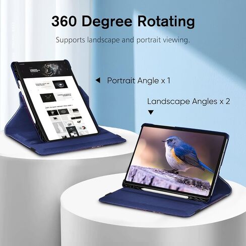 Fintie Rotating Case for Samsung Galaxy Tab S9 FE 5G 10.9 Inch/Galaxy Tab S9 11 Inch 2023 with S Pen Holder, 360 Degree Swiveling Stand Cover Auto Sleep/Wake, Black in Saudi Arabia