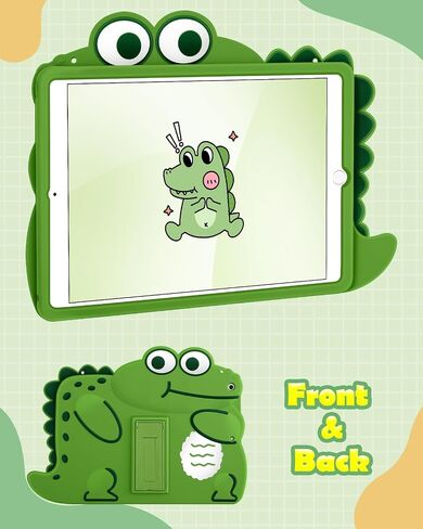 Cute Case for Apple iPad 9/8/7 10.2"/Air 3/Pro 10.5" Fun Funny Cartoon Boys Dinosaur Girls Kickstand Protective Cases for iPad 9th/8th/7th/Air 3rd/Pro 10.5" Cover with Stand in Saudi Arabia