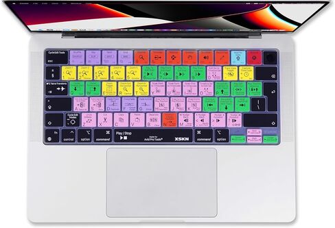 XSKN Avid Pro Tools Shortcuts إصدار الاتحاد الأوروبي غطاء لوحة المفاتيح السيليكون لـ 2022 2023 2024 Apple M2 M3 Chip MacBook Air 13.6 بوصة (A2681 A3113) 15.3 بوصة (A2941 A3114) مع معرف اللمس in Saudi Arabia