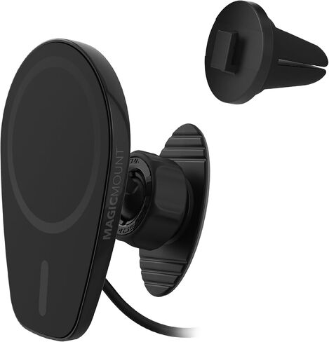 Scosche MPQ6DV-SP Magnetic Phone Holder for Car Dashboard/Vent, 20W Wireless Fast Car Charger Phone Stand, Hands Free Cell Phone Mount Compatible w/iPhone 15/14/13/12 Series and MagSafe Accessories in Saudi Arabia