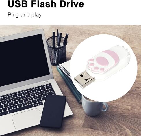 محرك فلاش USB 2.0، عصا ذاكرة USB على شكل مخلب القط لطيف، 16 جيجابايت/32 جيجابايت/64 جيجابايت/128 جيجابايت، عصا ذاكرة USB محمولة على شكل حرف U للكمبيوتر المحمول (64 جيجابايت) in Kuwait