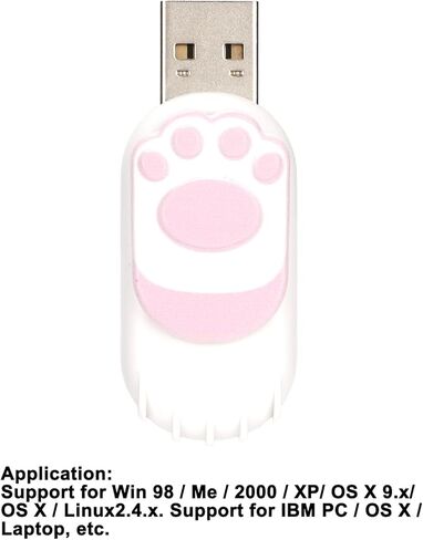 محرك فلاش USB 2.0، عصا ذاكرة USB على شكل مخلب القط لطيف، 16 جيجابايت/32 جيجابايت/64 جيجابايت/128 جيجابايت، عصا ذاكرة USB محمولة على شكل حرف U للكمبيوتر المحمول (64 جيجابايت) in Kuwait