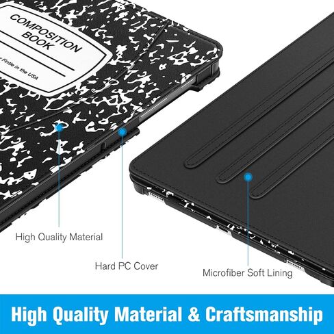 Fintie Case for Samsung Galaxy Tab S8 Plus 2022/S7 FE 2021/S7 Plus 2020 12.4 Inch with S Pen Holder, Multi-Angle Viewing Cover with Pocket Auto Wake/Sleep, Black in Saudi Arabia
