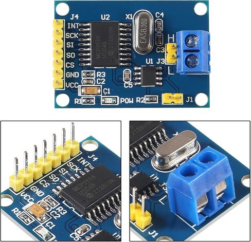 5 قطعة MCP2515 CAN Bus وحدة TJA1050 استقبال SPI وحدة تيار مستمر 5 فولت محول لإمداد الطاقة لاردوينو 51 MCU ARM تحكم مجلس التنمية in Saudi Arabia