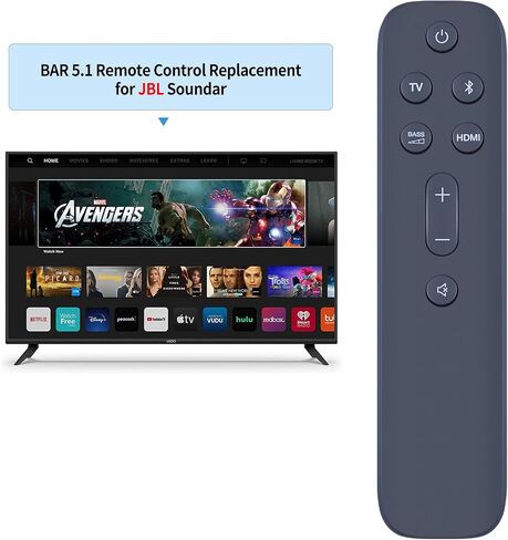 New Replacement Remote Control fit for JBL Bar 5.1 Surround Soundbar System JBL2GBAR51IMBLKAM in Saudi Arabia