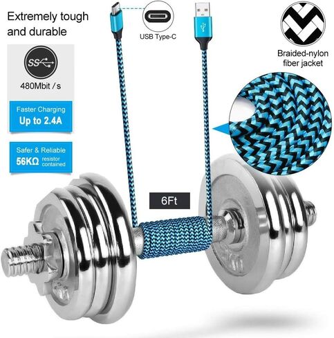 قابس حائط USB 5 فولت/1 أمبير صندوق شاحن بمنفذ واحد مكعب مع كابل شحن سريع من النوع C بطول 6 أقدام لـ Google Pixel 8a 8 pro 7a 7 pro 6a 6 pro 5 4a 4XL 3a XL، Samsung Galaxy S24 Note 20 S23 A55 A14 S22 S21 S20 in Kuwait