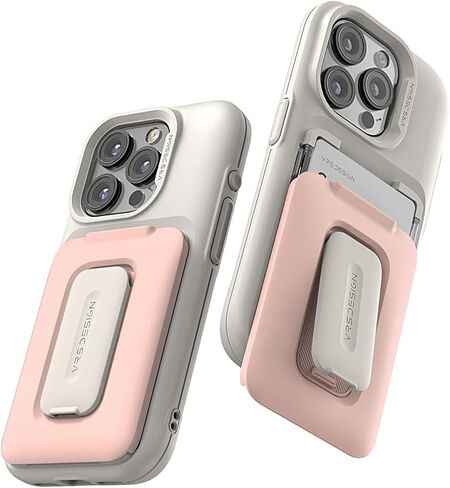 حافظة محفظة Orb من VRS DESIGN لهاتف iPhone 15 Pro Max (2023)، حامل بطاقات ممتاز [3 بطاقات] غطاء مسند مدمج متين متوافق مع iPhone 15 Pro Max (الرمال الوردية) in Saudi Arabia