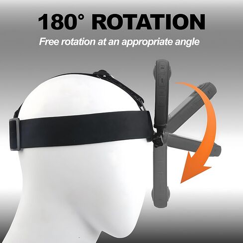 Head Strap Mount for Insta 360 X4 X3 X2 X ACE Pro ONE RS R GO 2 3, Hat headband Mount Compatible with GoPro Hero 12 11 10 9 8 7 Silver White 6 5 4 Session, 3+ Fusion Max, DJI Osmo Action 2 3 4 Cameras in Kuwait