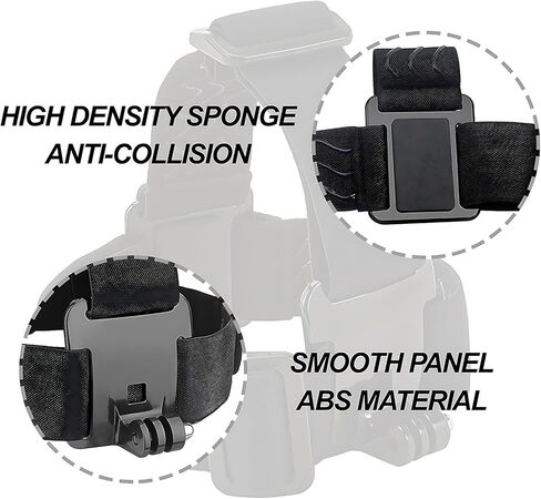 Head Strap Mount for Insta 360 X4 X3 X2 X ACE Pro ONE RS R GO 2 3, Hat headband Mount Compatible with GoPro Hero 12 11 10 9 8 7 Silver White 6 5 4 Session, 3+ Fusion Max, DJI Osmo Action 2 3 4 Cameras in Kuwait