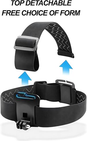 Head Strap Mount for Insta 360 X4 X3 X2 X ACE Pro ONE RS R GO 2 3, Hat headband Mount Compatible with GoPro Hero 12 11 10 9 8 7 Silver White 6 5 4 Session, 3+ Fusion Max, DJI Osmo Action 2 3 4 Cameras in Kuwait