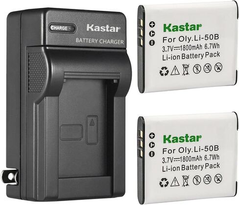 Kastar 1-Pack Battery and AC Wall Charger Replacement for Olympus Li-50B, Tough TG-870, VG-170 VG-190, VH-410, VH-5, VH-510, VH-515, VH-520, VR-340, VR-350, VR-360, VR-370, XZ-1, XZ-10 Cameras in Saudi Arabia