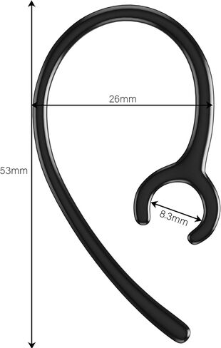 حلقات أذن لسماعات الرأس اللاسلكية مقاس 8 مم، مشابك حامل مشبك كبيرة، ملحقات سماعة أذن بديلة، أسود، 9 عبوات in Kuwait