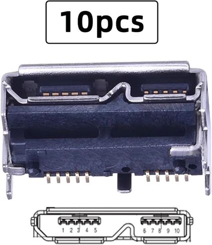 CY Connector 10pcs DIY 24pin USB 3.1 Type C USB-C Male Plug Connector SMT type with PC Board in Kuwait