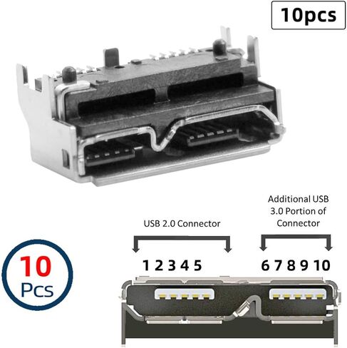 CY Connector 10pcs DIY 24pin USB 3.1 Type C USB-C Male Plug Connector SMT type with PC Board in Kuwait