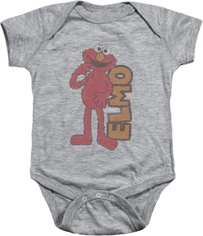 Popfunk Sesame Street Vintage Elmo Infant Baby Boys & Girls Onesie Snapsuit & Stickers in Saudi Arabia