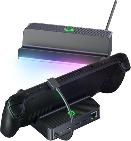 HDMI 4k Docking Station for Steam Deck.High-Performance Interface with HDCP 1.4 Protocol,and USB 2.0 Ports, HDMI 2.0, LED Light Strip, Easy to Use and Upgrade. in Saudi Arabia