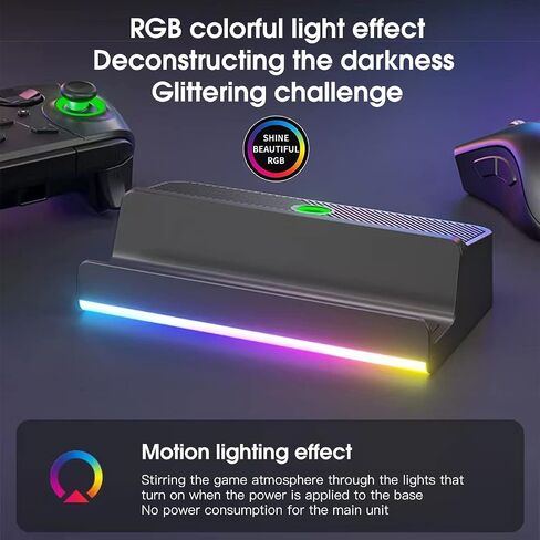 HDMI 4k Docking Station for Steam Deck.High-Performance Interface with HDCP 1.4 Protocol,and USB 2.0 Ports, HDMI 2.0, LED Light Strip, Easy to Use and Upgrade. in Saudi Arabia