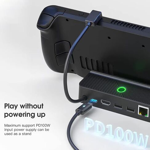 HDMI 4k Docking Station for Steam Deck.High-Performance Interface with HDCP 1.4 Protocol,and USB 2.0 Ports, HDMI 2.0, LED Light Strip, Easy to Use and Upgrade. in Saudi Arabia