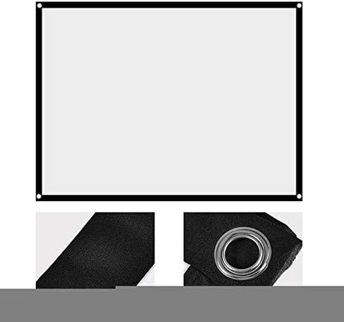 Zopsc Portable Projector Screen 60-100 Inch Portable Foldable Non-Crease White Projector Curtain Projection Screen 4:3for Outdoor Camping Movie Open-air Cinema(84 inch) in Saudi Arabia