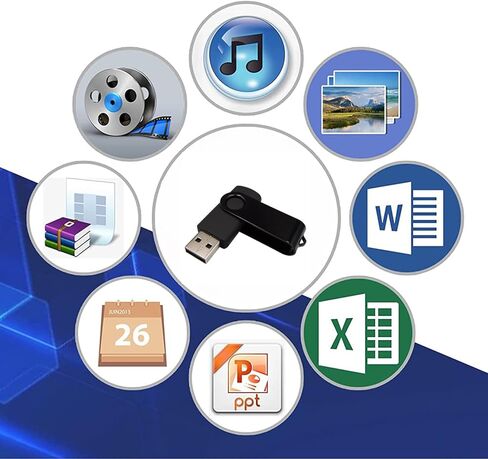 8GB USB Flash Drive Thumb Drives Memory Sticks Pendrives with OTG & Type C/USB-C Adaptor (Blue) in Saudi Arabia