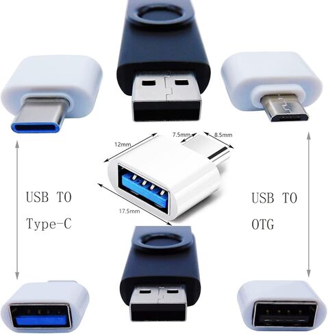 8GB USB Flash Drive Thumb Drives Memory Sticks Pendrives with OTG & Type C/USB-C Adaptor (Blue) in Saudi Arabia