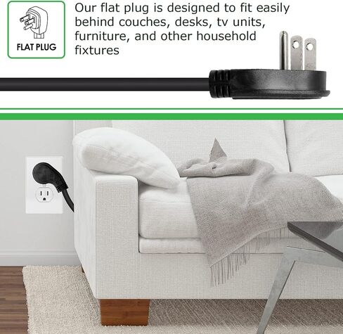 Digital Energy 8 Outlet Metal Surge Protector Power Strip with 2 USB Ports, 1960 Joules, Built in Cord Management, 6-Ft Extension Cord (14AWG), Yellow in Saudi Arabia