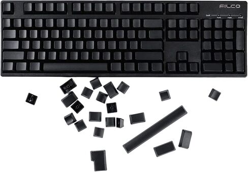 أغطية مفاتيح فارغة بسمك 123 PBT ANSI ISO 1.5 مم من أجل 108 104 96 87 84 61 68 GMMK KBD75 KBD67 GK64 (أسود فارغ) in Kuwait