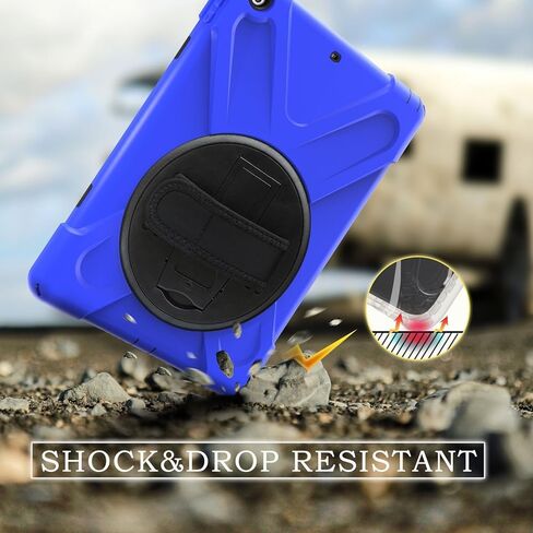 iPad Mini 4/5 Case for Kids Boys with Stand | iPad Mini 5th/ 4th Generation Case with Strap | Full Body Drop Proof Protective Case for iPad Mini 7.9 Inch 2015/2019 | Blue in Kuwait