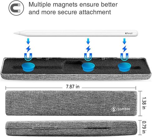 حافظة حامل Tomtoc لجهاز iPad Pencil Pro الجديد لعام 2024، وقلم iPad، وحقيبة تخزين واقية لقلم iPad، وصندوق قلم رصاص مناسب للسفر لجهاز iPad Pro/Air 2024/iPad Air 5/iPad Mini 6 in Kuwait