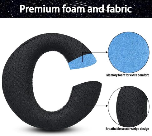 Earpads Replacement for Sony Playstation Pulse 3D Wireless Headset PS5, Ear Pads Cushions with Noise Isolation Foam (Black(Soft Leather + Memory Foam)) in Saudi Arabia