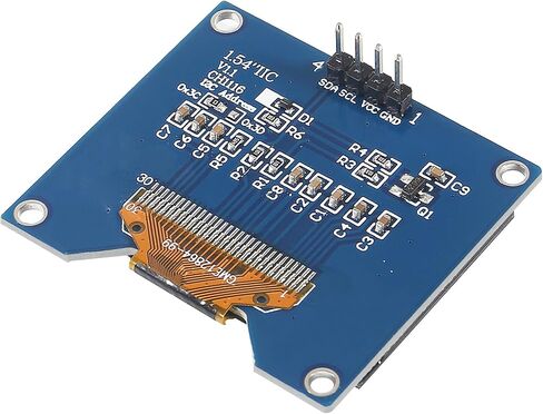 2PCS 1.54 Inch OLED I2C IIC Display Module 12864 128x64 Pixel SSD1309 Driver I2C Serial Interface Display Board Module Compatible with Raspberry Pi(Blue) in Saudi Arabia