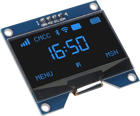 2PCS 1.54 Inch OLED I2C IIC Display Module 12864 128x64 Pixel SSD1309 Driver I2C Serial Interface Display Board Module Compatible with Raspberry Pi(Blue) in Saudi Arabia