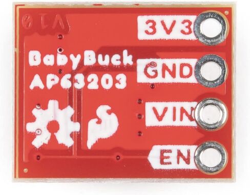 SparkFun BabyBuck Regulator Breakout-3.3V (AP63203)- Regulate power- 2A synchronous buck converter- wide input 3.8V-32V- high-efficiency step-down DC/DC conversion- low profile 0.4in x 0.5in footprint in Saudi Arabia