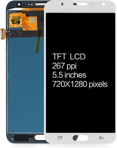 متوافق مع شاشة استبدال شاشة LCD Samsung Galaxy J700، لهاتف Samsung J7 2015 J700 J700T J700F J700H J700M SM-J700 طقم قطع غيار لوحة LCD للعرض، مع أدوات (أبيض) in Saudi Arabia