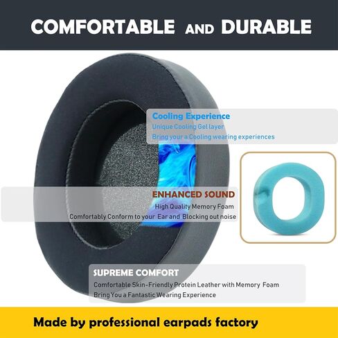Replacement Earpads Cushion Compatible with Razer Kraken 7.1 V2 / Razer Kraken V2 / Razer Kraken Pro V2 Gaming Headset Cool Gel Ear pads with Cooling Gel layer in Saudi Arabia