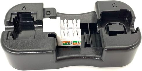 25 حزمة RJ45 Cat 6A Cat6A مدرجة في قائمة UL، مقبس كيستون غير محمي 90 درجة UTP باللون الأبيض in Kuwait