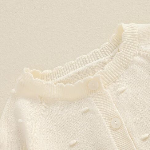Toddler Baby Girl Thin Knit Sweater Coat Long Sleeve Button Up Cardigan Cable-Knit Knitwear Jacket Fall Winter Clothes in Saudi Arabia
