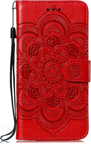 for LG V40 ThinQ Case Flip Premium Wallet Phone Case PU Leather Mandala Embossed Shockproof Cover with Kickstand Card Holder Cover for LG V40 / LG V40 ThinQ Mandala Black LD in Kuwait
