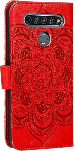 for LG V40 ThinQ Case Flip Premium Wallet Phone Case PU Leather Mandala Embossed Shockproof Cover with Kickstand Card Holder Cover for LG V40 / LG V40 ThinQ Mandala Black LD in Kuwait