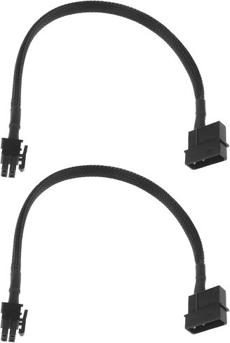 2pcs Molex to ATX 4 Pin Male Adapter Cables 33cm Auxiliary Power Adapter Cable ATX Connector Adapter Wire Extension Braided Wire for Motherboard Connecting in Saudi Arabia