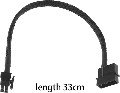 2pcs Molex to ATX 4 Pin Male Adapter Cables 33cm Auxiliary Power Adapter Cable ATX Connector Adapter Wire Extension Braided Wire for Motherboard Connecting in Saudi Arabia