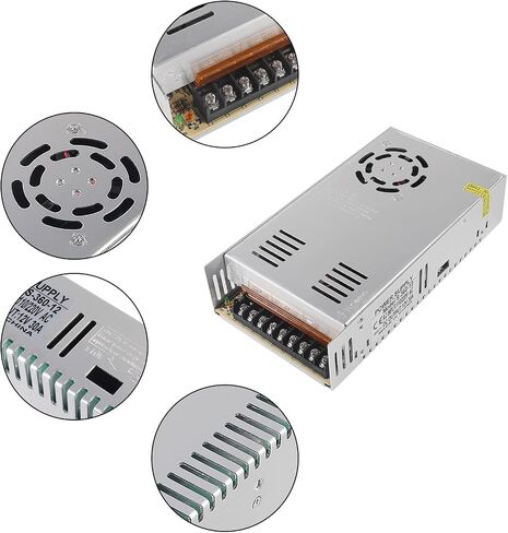 DIANN 12V 30A 360W تحويل محول التيار الكهربائي محول AC110V إلى DC 12V 30A محول LED سائق للطابعة ثلاثية الأبعاد، CCTV، أضواء شريط LED، الكمبيوتر in Saudi Arabia