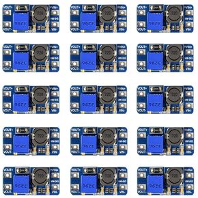 15pcs DC-DC Boost Converter 2A Adjustable Module Voltage Regulator Board Input Voltage 2V-24V to 5V-28V Output Voltage