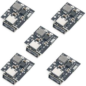 HiLetgo 5pcs 5V 2A Charging and Discharging Integrated Charing Module USB A and USB C Type-C Dual Interface Compatible to 4.2V 4.35V Lithium Battery High Precision