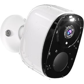 2K Security Camera Wireless Outdoor, Surveillance Indoor Home Camera, Battery Powered WiFi Security Cameras with Color Night Vision, AI Motion Detection, 2-Way Audio, IP65, SD/Cloud, Works Alexa