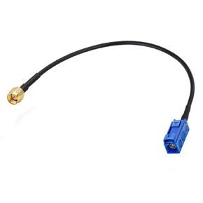 Vehicle Car GPS Antenna Adapter Cable SMA Male to Fakra Z Female Blue Coaxial Pigtail Cable 15cm 6 inch