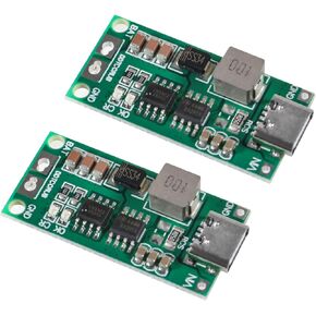 2PCS Type C BMS 2S 3S 4S 1A 2A 4A 18650 3.7V Lithium Battery Charge Board Step-Up Boost Li-Po Polymer USB C to 8.4V 12.6V 16.8V(3S 2A)